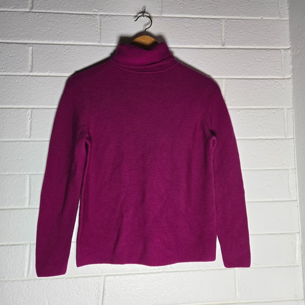 Eileen Fisher Womens Turtleneck Sweater 100% Merino Wool Italian Yarn Resort M